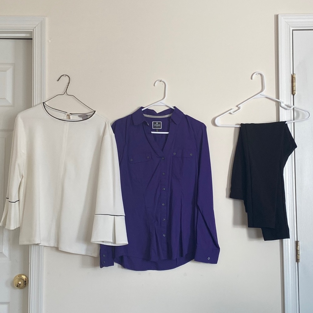 Express Women’s dress tops and pants.